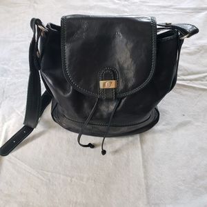 Vintage Principe Italian Leather Drawstring Bag